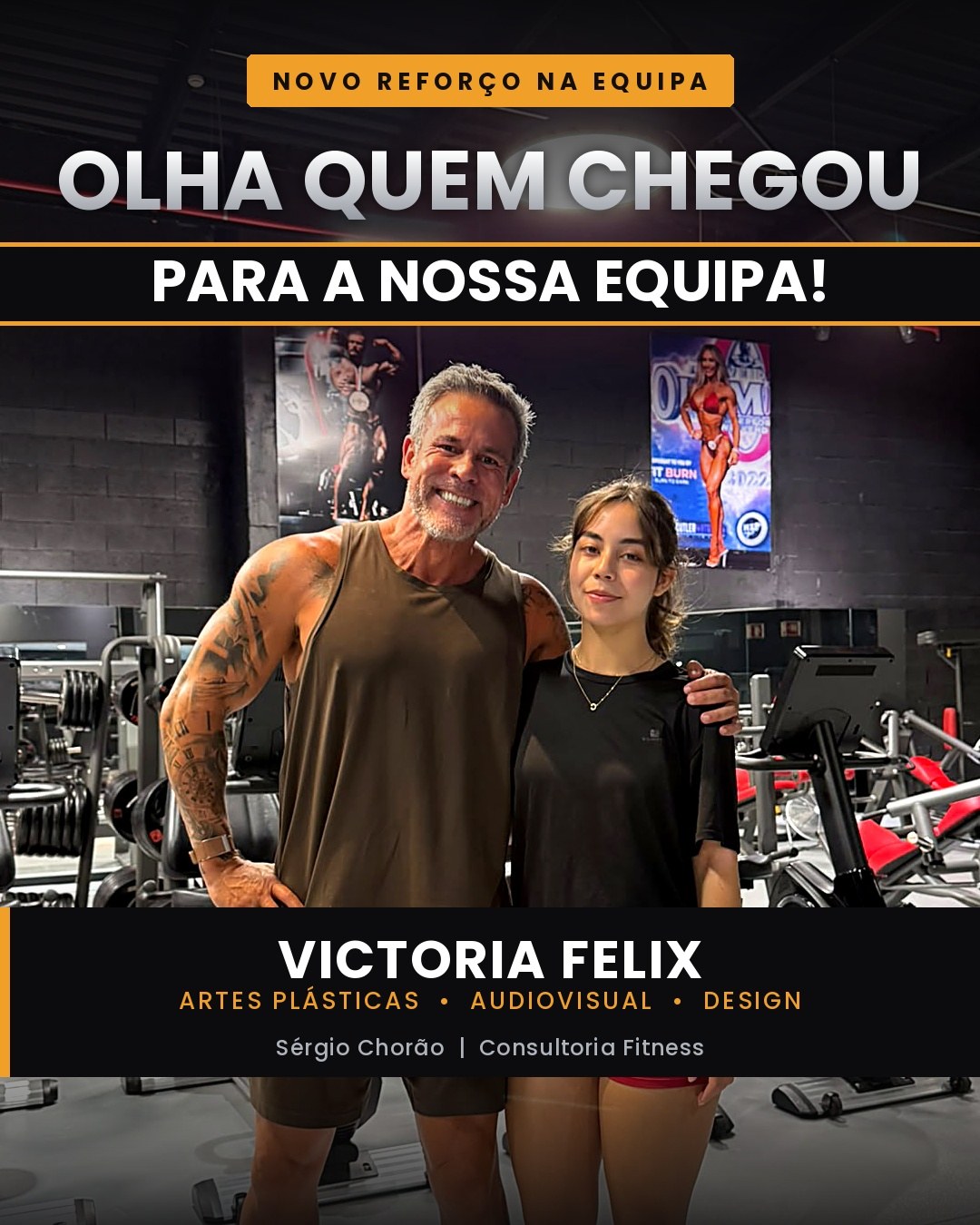 Sérgio Chorão e Victoria Felix — novo reforço na equipa